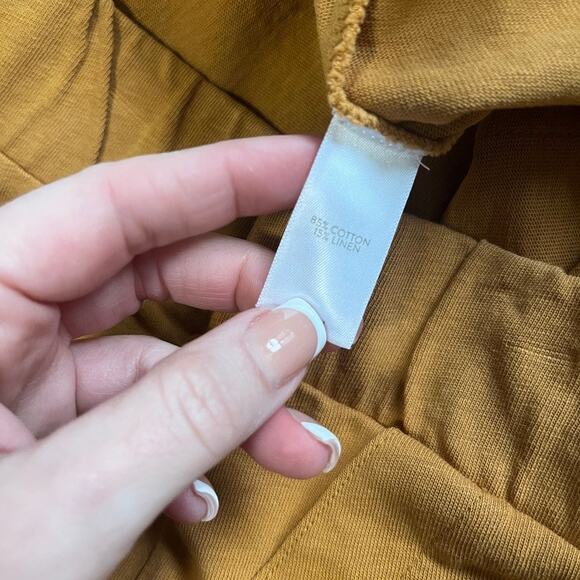 J. Jill Mustard Yellow Wide Leg Pants Size Medium - Picture 3 of 7